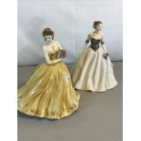 2 Royal Worcester figures " A Golden Moment & Catherine"