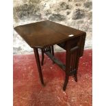 Mahogany small drop end table