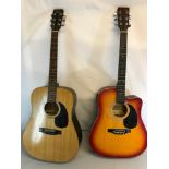 2 Encore acoustic guitars