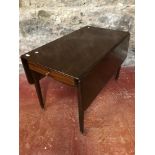 Victorian Pembroke table with under drawer & drop ends