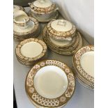 57 piece Savoy Regal Pottery ornate design dinner service