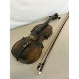 Antique violin with bow