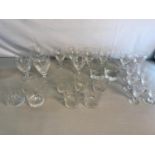 A Collection of Crystal glasses to include Edinburgh Crystal.