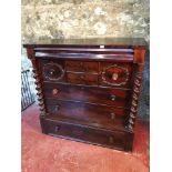 Victorian mahogany Scottish OG chest of drawers