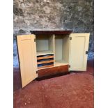 Childs Victorian wardrobe with drawers, shelves & hooks to the interior