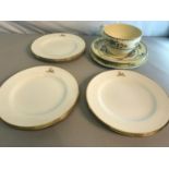 4 Piece Copeland Spode "Royal Jasmine" service set, Together with 6 Copland Spode dining plates