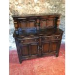 Ercol dark wood kitchen dresser