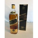 Johnnie Walker Black Label old Scotch whisky, 12 years old. Full, sealed & boxed