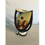 Lorna Bailey two handled vase Titled "Manhattan" signed by Lorna Bailey to the base. 22cm in height