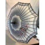 Two 1920's/30's hand painted oriental design parasols