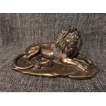 Bronze effect lion figure