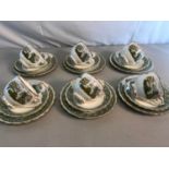 18 Piece Bone china "Loch Lomond, Clan Buchanan" tea set