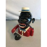 Vintage metal Ethnic bank with fitted hat