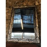 Large modern framed mirror