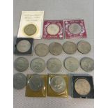 A Collection of Various Crown coins to include 2 Souvenir Medals & Various others