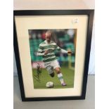 Signed Leigh Griffiths photo framed with certificate of authenticity