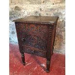 Victorian Gothic style one door and one drawer unit