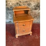 Youngers Furniture matching bedside cabinet with two drawers fitted