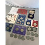 A Collection of Framed Royalty crown coins, Loose crowns & various others to include commonwealth