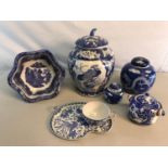 Collection of Oriental Blue and white ware together with Maling blue & White ware bowl. Noritake