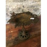 Cast metal small bird bath