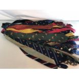 Collection of vintage ties to include bird themed, golf and fishing ties to include various silk