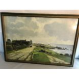 Large Coastal and cottage scene landscape print Titled "AR BEY" after Lucien Victor Delpy