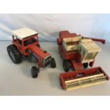 2 Large Ertl U.S.A Made, tractor & Combine harvester models