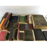 Large collection of Bibles and hyme books, Some dating back to 1844, 1872, 1905 etc
