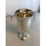 Birmingham silver two handled cup/ trophy. Makers Barker Brothers Silver Ltd. Dated 1958. Measures