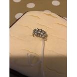 10ct white gold ladies ring set with 10 Diamonds