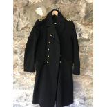 Military Naval Long coat. Made by Grieves Ltd. owned by Captain R. E. Shaw. Captain Epaulettes