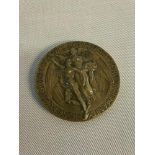 Rare Carnegie life saving medal done in bronze, by Richard Reginald Goulden (1876-1932) has