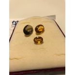 2 Genuine Citrine - Topazes, 14.39CT & 8.08CT. Origin from Brazil. Come with invoice from 1979 of