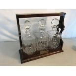 Single Malt "The Balvenie" Double wood Tantalus with 3 crystal decanters