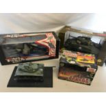 4 Military Tanks & Helicopter models