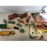 Collection of dinky & Corgi playworn models together with Toy booklets and guides