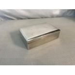 Solid silver cigar box stamped Eloy De Jesus, Lisbon. 4x13.5x9cm.