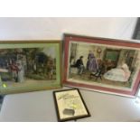 3 Vintage pear advertising prints. "The Matchmaker" is one of three plates presented with "Pears"