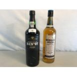 Fonseca Bin No27 port, full & sealed (75cl), together with Morgan's Spiced rum, full & sealed (70cl)