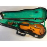 The Stentor Student Violin, bow and case.