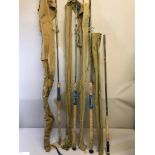 4 Edgar sealey fishing rod with bags, Includes 3 piece Glane fly rod