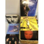 Large basket of quality records which includes artists such as Mertallica, Iron Maiden, ACDC, Bowie,