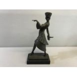 Bronze Art Deco style lady dancer figure signed P Philippe situated on a marble/ granite base.