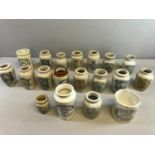 A Collection of Rich & Fresh cream pots, includes James Keiller & sons Dundee Marmalade pot &