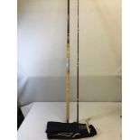 Hardy Bros 2 Piece Fibalite 9.5foot spinning rod with bag.