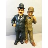 Large laurel and Hardy ceramic figure. Stands at 54cm in height