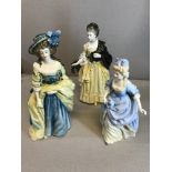 Royal Doulton figurines " Isabella, Christine & Sophia Charlotte" one as found.