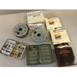 Shakespeare Beaulite fly reel with fitted Hardy Bros Sink Tip DT-9 Line, Spare spool & various