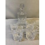 Edinburgh crystal decanter and 4 glasses